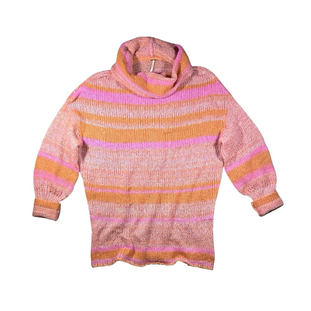 Free People Candy Stripe Tunic Sweater - S - Picture 2 of 4